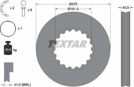 Textar 93322800 - Тормозной диск autospares.lv