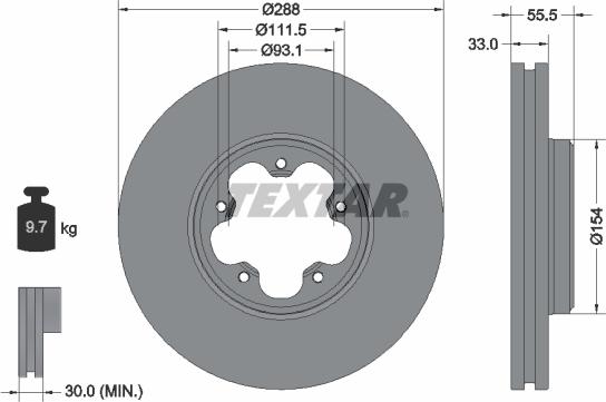 Textar 93260600 - Тормозной диск autospares.lv