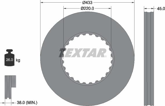 Textar 93272000 - Тормозной диск autospares.lv