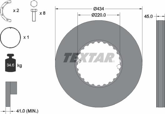 Textar 93272100 - Тормозной диск autospares.lv