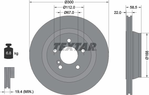 Textar 92099505 - Тормозной диск autospares.lv