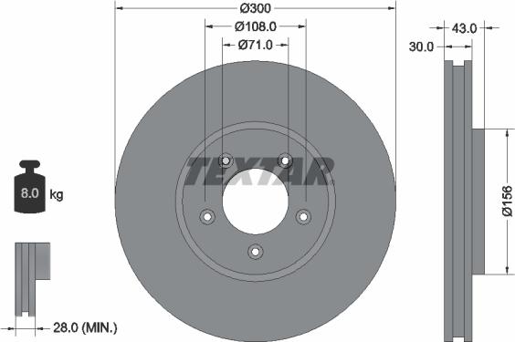 Textar 92099000 - Тормозной диск autospares.lv