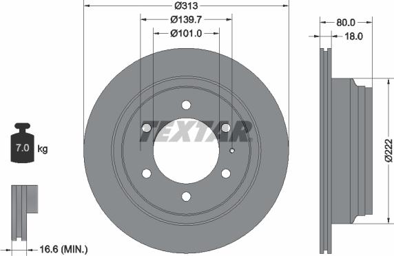 Textar 92091600 - Тормозной диск autospares.lv