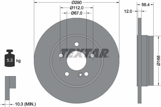 Textar 92091103 - Тормозной диск autospares.lv
