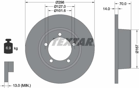 Textar 92040605 - Тормозной диск autospares.lv