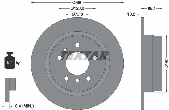 Textar 92042600 - Тормозной диск autospares.lv