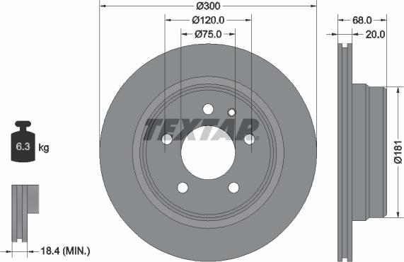 Textar 92042700 - Тормозной диск autospares.lv