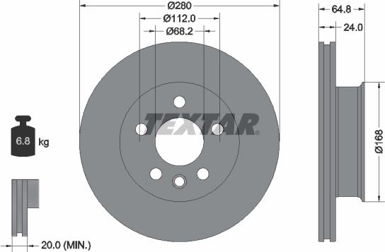 Textar 92056000 - Тормозной диск autospares.lv