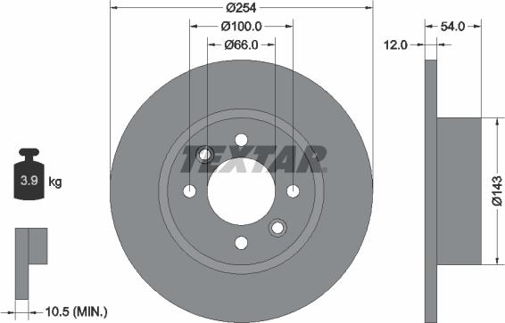 Textar 92051500 - Тормозной диск autospares.lv