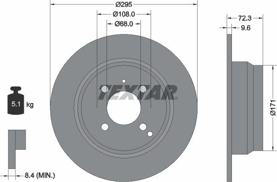 Textar 92058700 - Тормозной диск autospares.lv