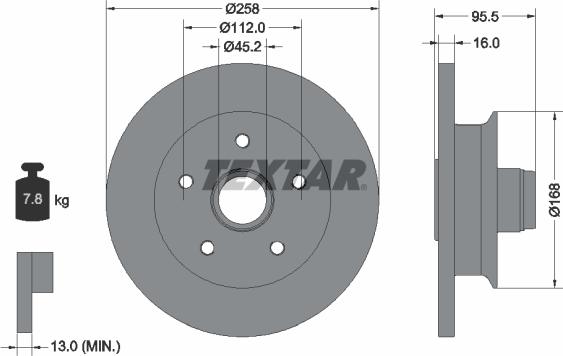 Textar 92053000 - Тормозной диск autospares.lv