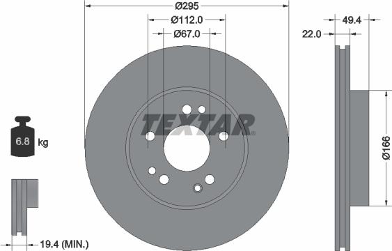 Textar 92057300 - Тормозной диск autospares.lv