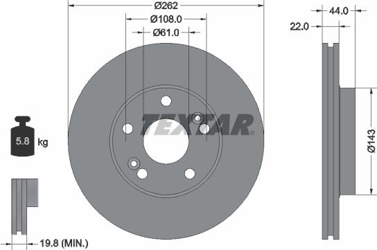 Textar 92065000 - Тормозной диск autospares.lv