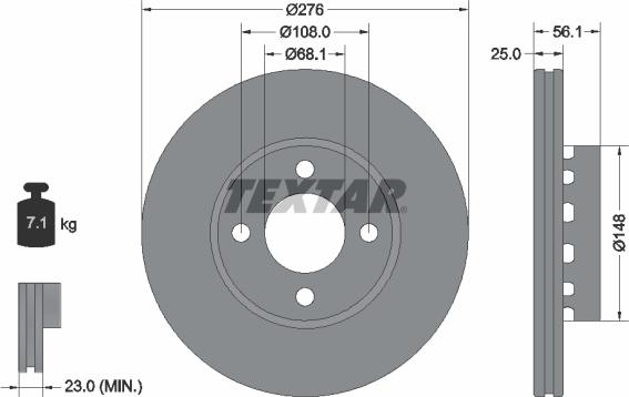 Textar 92060500 - Тормозной диск autospares.lv