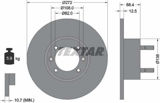 Textar 92062200 - Тормозной диск autospares.lv