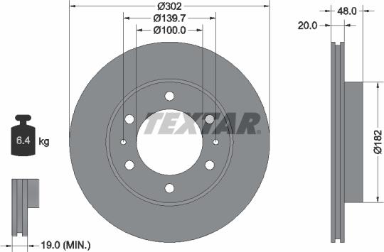 Textar 92080400 - Тормозной диск autospares.lv