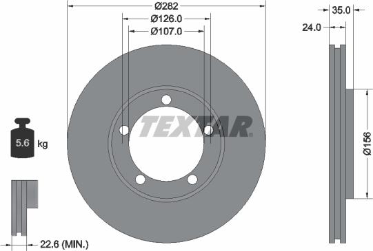 Textar 92039600 - Тормозной диск autospares.lv