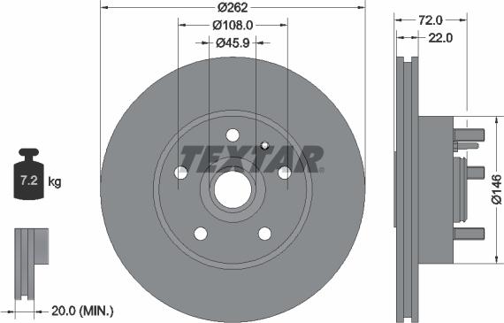 Textar 92031300 - Тормозной диск autospares.lv