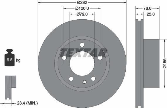 Textar 92026700 - Тормозной диск autospares.lv