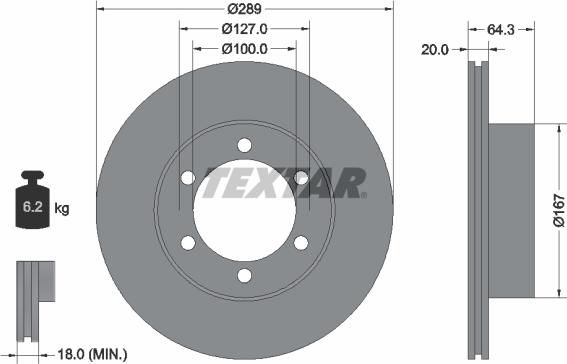 Textar 92076300 - Тормозной диск autospares.lv