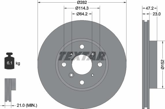 Textar 92078300 - Тормозной диск autospares.lv