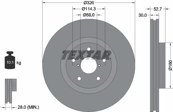 Textar 92194303 - Тормозной диск autospares.lv