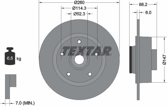 Textar 92195903 - Тормозной диск autospares.lv