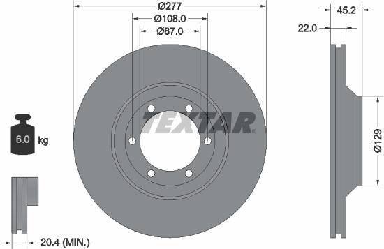 Textar 92149400 - Тормозной диск autospares.lv
