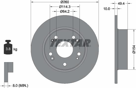 Textar 92144603 - Тормозной диск autospares.lv