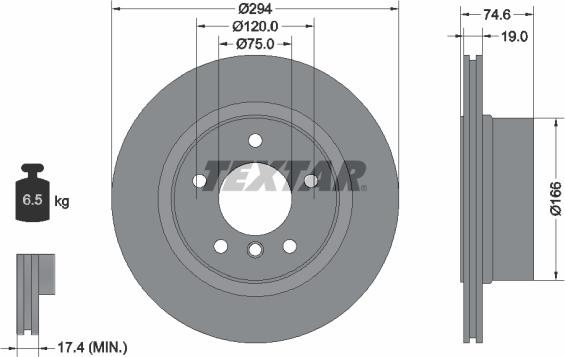 Textar 92146103 - Тормозной диск autospares.lv