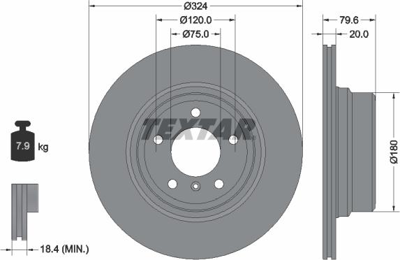 Textar 92146303 - Тормозной диск autospares.lv