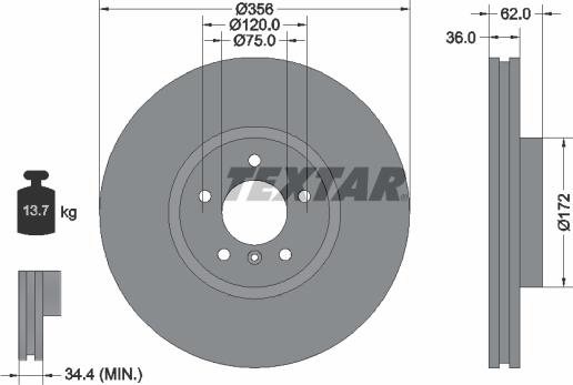 Textar 92146200 - Тормозной диск autospares.lv