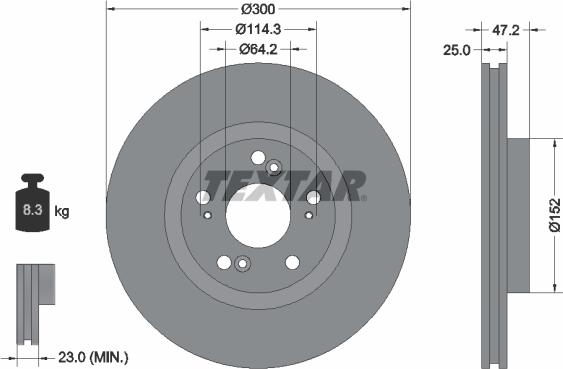 Textar 92140900 - Тормозной диск autospares.lv