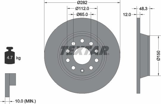 Textar 92140805 - Тормозной диск autospares.lv