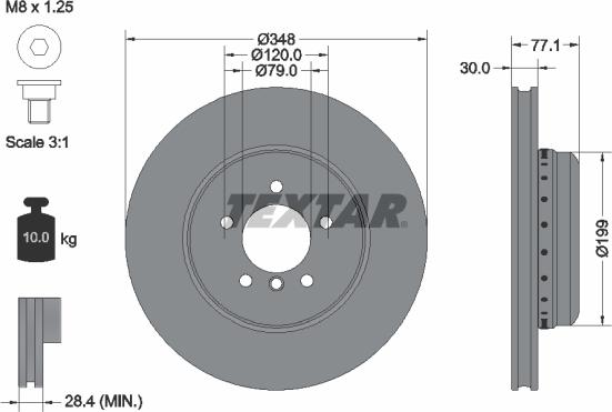 Textar 92141803 - Тормозной диск autospares.lv