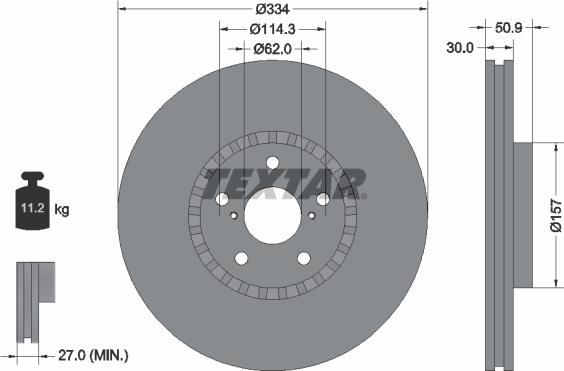Textar 92147900 - Тормозной диск autospares.lv