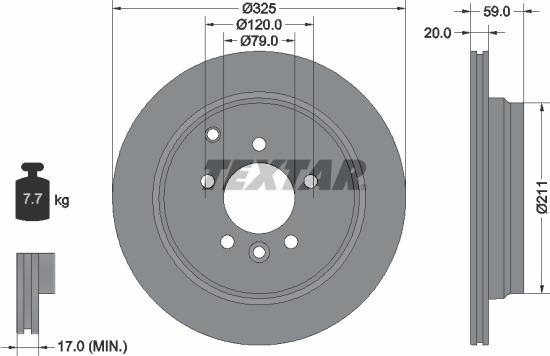 Textar 92147600 - Тормозной диск autospares.lv