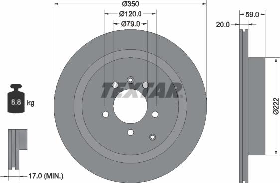 Textar 92147700 - Тормозной диск autospares.lv