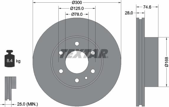 Textar 92155900 - Тормозной диск autospares.lv