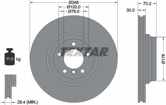 Textar 92155305 - Тормозной диск autospares.lv