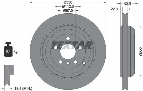 Textar 92150900 - Тормозной диск autospares.lv