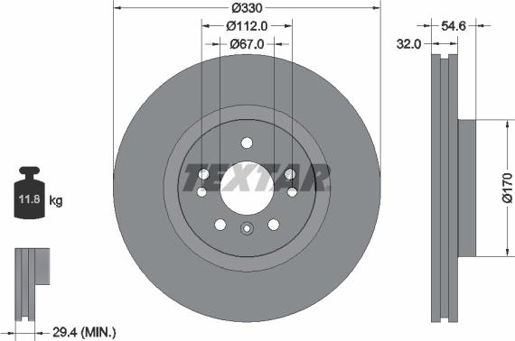 Textar 92150600 - Тормозной диск autospares.lv