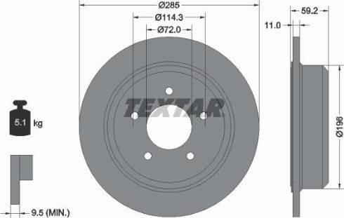 Textar 92169400 - Тормозной диск autospares.lv