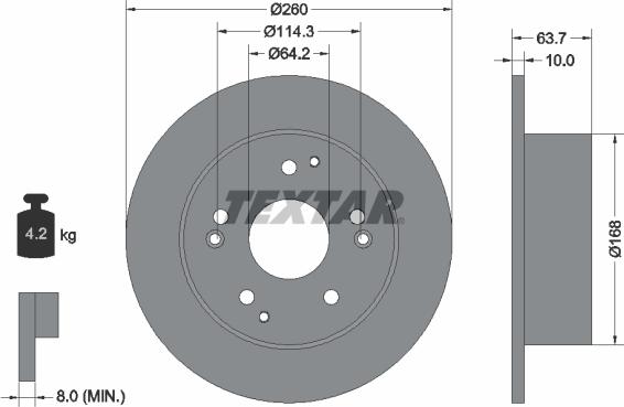 Textar 92169703 - Тормозной диск autospares.lv