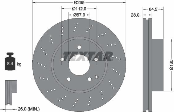 Textar 92165005 - Тормозной диск autospares.lv