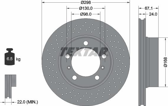 Textar 92165105 - Тормозной диск autospares.lv