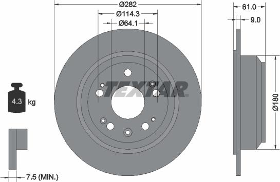 Textar 92165800 - Тормозной диск autospares.lv