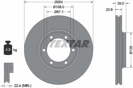 Textar 92166900 - Тормозной диск autospares.lv