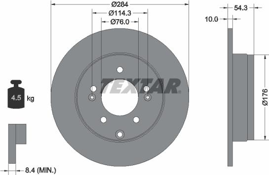 Textar 92166600 - Тормозной диск autospares.lv