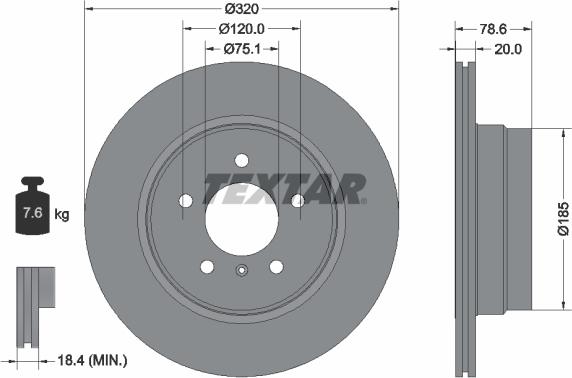 Textar 92161105 - Тормозной диск autospares.lv